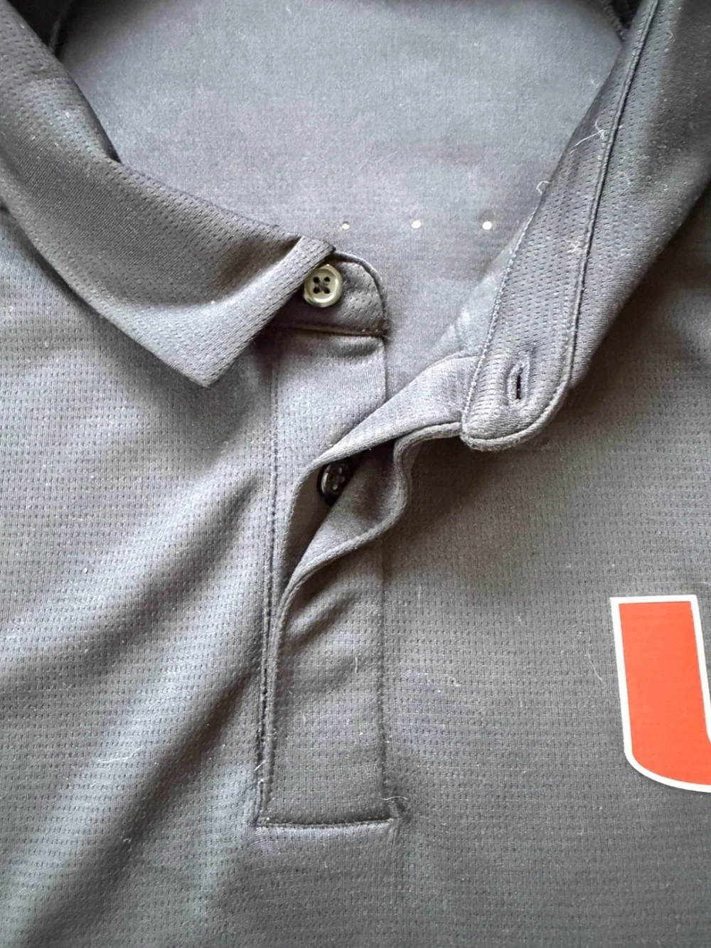Adidas Miami Hurricanes Men 3XL Climalite Polo Shirt Football Fan Gear NCAA READ